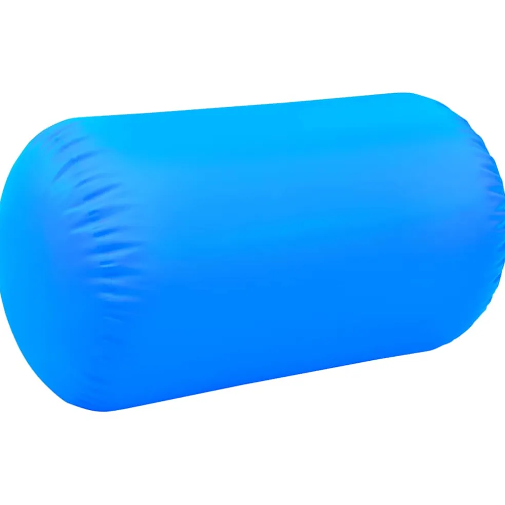 vidaXL Gymnastiekrol met pomp opblaasbaar 100x60 cm PVC blauw