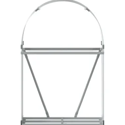 vidaXL Haardhoutopslag 80x45x120 cm gegalvaniseerd staal zilverkleurig