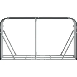 vidaXL Haardhoutopslag 180x45x100 cm gegalvaniseerd staal antraciet