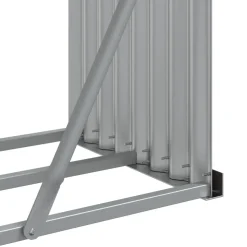 vidaXL Haardhoutopslag 180x45x100 cm gegalvaniseerd staal antraciet