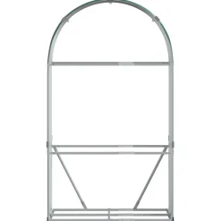 vidaXL Haardhoutopslag 120x45x210 cm gegalvaniseerd staal groen