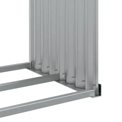 vidaXL Haardhoutopslag 120x45x210 cm gegalvaniseerd staal groen