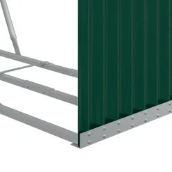 vidaXL Haardhoutopslag 120x45x210 cm gegalvaniseerd staal groen