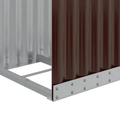 vidaXL Haardhoutopslag 40x45x170 cm gegalvaniseerd staal bruin