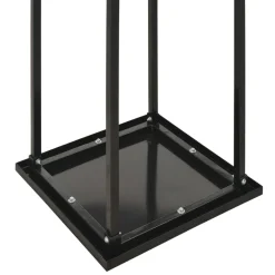 vidaXL Haardhoutrek met basis 37x37x113 cm staal zwart
