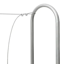 vidaXL Haardhoutrek 100x25x150 cm gegalvaniseerd staal