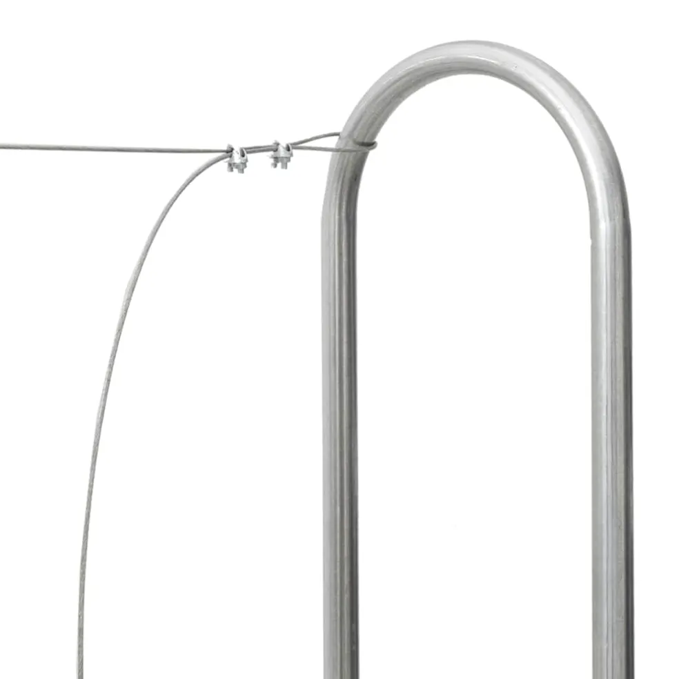 vidaXL Haardhoutrek 100x25x150 cm gegalvaniseerd staal