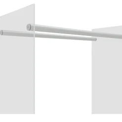 vidaXL Haardhoutrek 80x35x100 cm gehard glas transparant