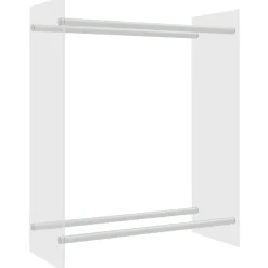 vidaXL Haardhoutrek 80x35x100 cm gehard glas transparant
