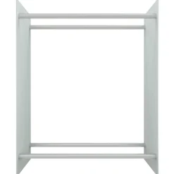 vidaXL Haardhoutrek 80x35x100 cm gehard glas wit