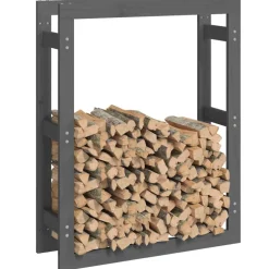 vidaXL Haardhoutrek 108x73x79 cm massief grenenhout zwart