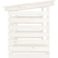 vidaXL Haardhoutrek 108x73x79 cm massief grenenhout wit