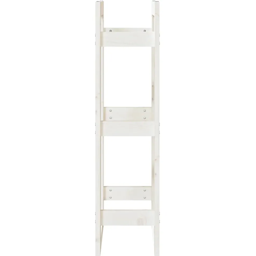 vidaXL Haardhoutrek 41x25x100 cm massief grenenhout wit
