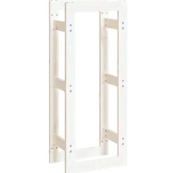 vidaXL Haardhoutrek 41x25x100 cm massief grenenhout wit