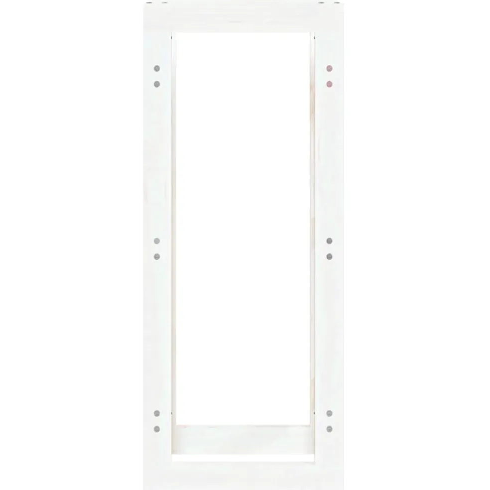 vidaXL Haardhoutrek 41x25x100 cm massief grenenhout wit