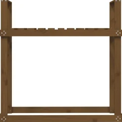 vidaXL Haardhoutrek 110x35x108,5 cm massief grenenhout honingbruin