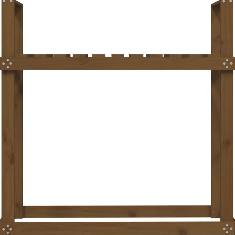 vidaXL Haardhoutrek 110x35x108,5 cm massief grenenhout honingbruin