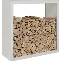 vidaXL Haardhoutrek 100x40x100 cm roestvrij staal