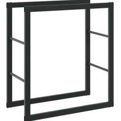 vidaXL Haardhoutrek 55x30x61 cm staal zwart