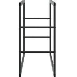 vidaXL Haardhoutrek 55x30x61 cm staal zwart
