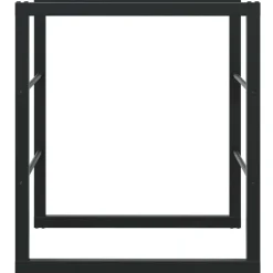 vidaXL Haardhoutrek 55x30x61 cm staal zwart