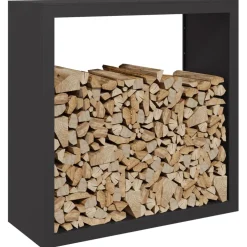 vidaXL Haardhoutrek 100x40x100 cm staal wit