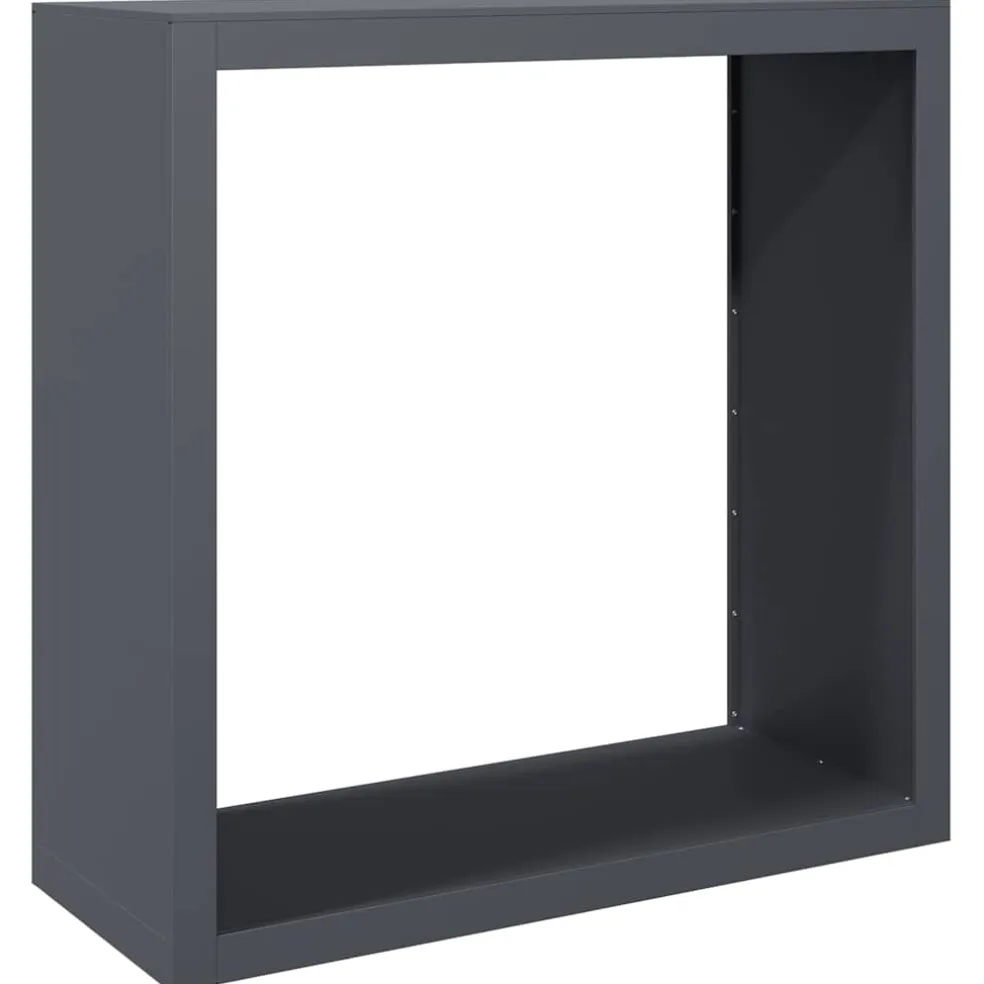 vidaXL Haardhoutrek 100x40x100 cm staal antracietkleurig
