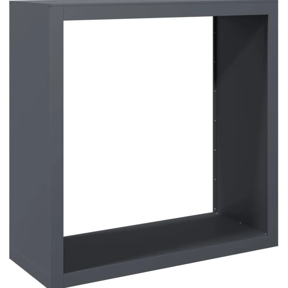 vidaXL Haardhoutrek 100x40x100 cm staal antracietkleurig
