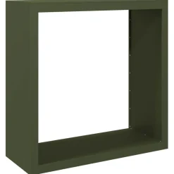 vidaXL Haardhoutrek 100x40x100 cm staal groen