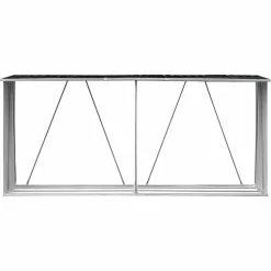vidaXL Haardhoutschuur 330x84x152 cm gegalvaniseerd staal antraciet