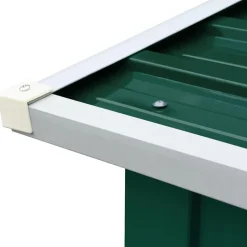 vidaXL Haardhoutschuur 172x91x154 cm gegalvaniseerd staal groen