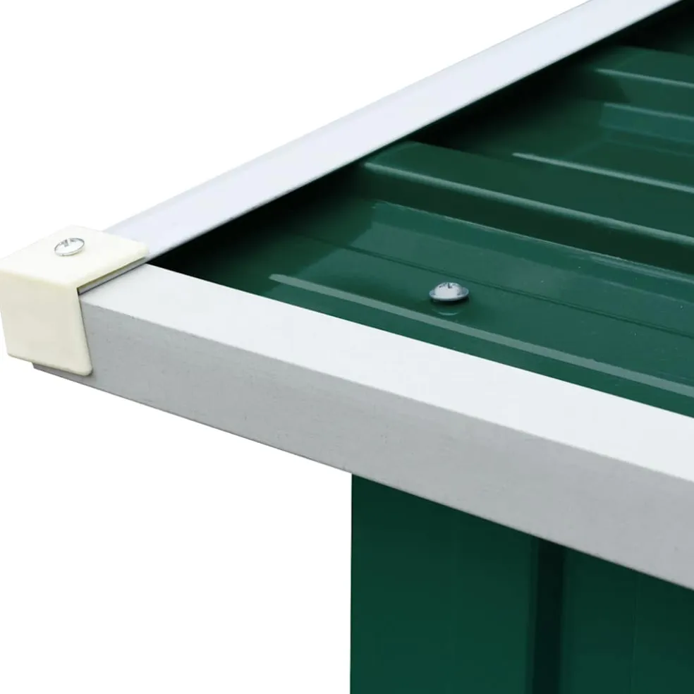 vidaXL Haardhoutschuur 172x91x154 cm gegalvaniseerd staal groen