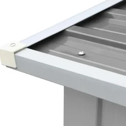 vidaXL Haardhoutschuur 172x91x154 cm gegalvaniseerd staal grijs