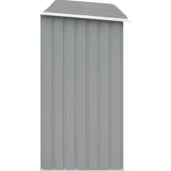 vidaXL Haardhoutschuur 330x84x152 cm gegalvaniseerd staal grijs