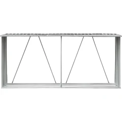 vidaXL Haardhoutschuur 330x84x152 cm gegalvaniseerd staal grijs