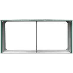 vidaXL Haardhoutschuur 330x92x153 cm gegalvaniseerd staal groen