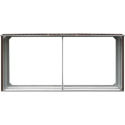 vidaXL Haardhoutschuur 330x92x153 cm gegalvaniseerd staal bruin