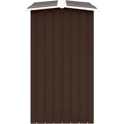 vidaXL Haardhoutschuur 330x92x153 cm gegalvaniseerd staal bruin