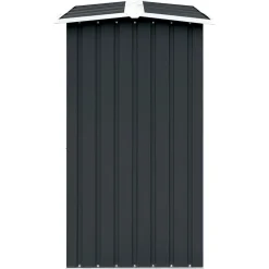 vidaXL Haardhoutschuur 330x92x153 cm gegalvaniseerd staal antraciet
