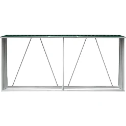 vidaXL Haardhoutschuur 330x84x152 cm gegalvaniseerd staal groen