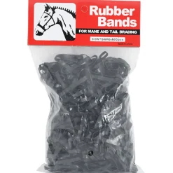 vidaXL Haarelastiekjes paard 500 st silicone zwart