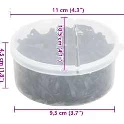 vidaXL Haarelastiekjes paard 500 st silicone zwart