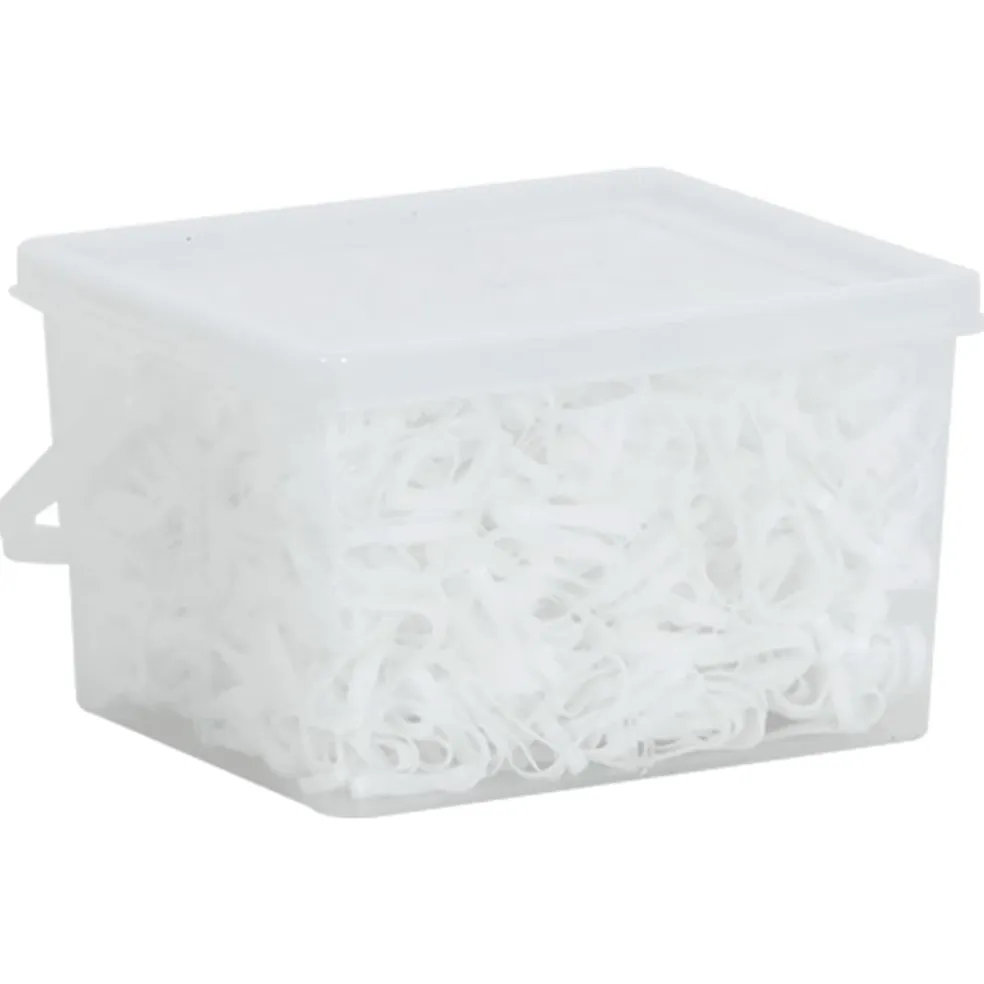vidaXL Haarelastiekjes paard 2500 st silicone wit