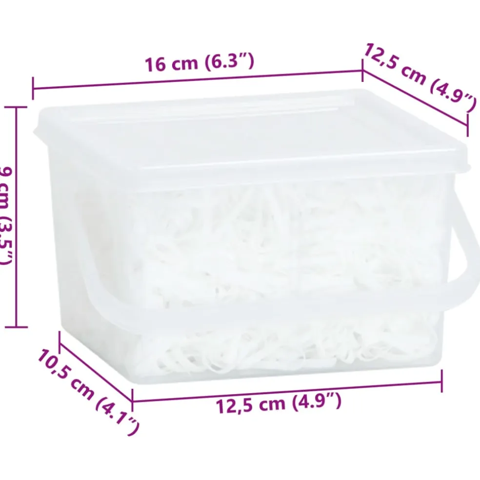 vidaXL Haarelastiekjes paard 2500 st silicone wit