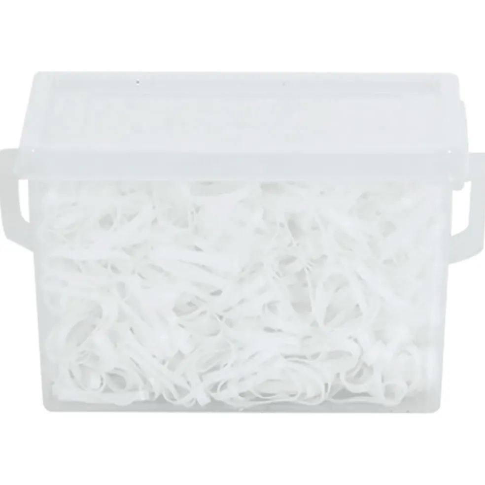 vidaXL Haarelastiekjes paard 2500 st silicone wit