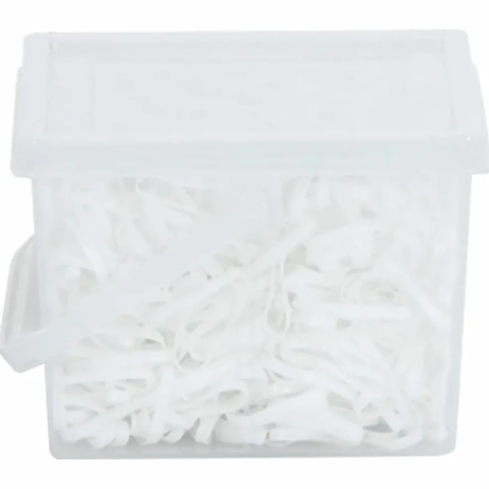 vidaXL Haarelastiekjes paard 2500 st silicone wit