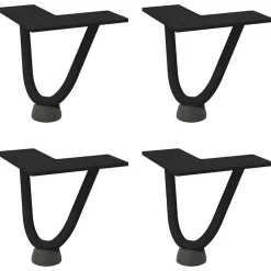 vidaXL Haarnadelpoten voor Salontafel 4 st 10 cm massief staal zwart