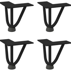 vidaXL Haarnadelpoten voor Salontafel 4 st 10 cm massief staal zwart