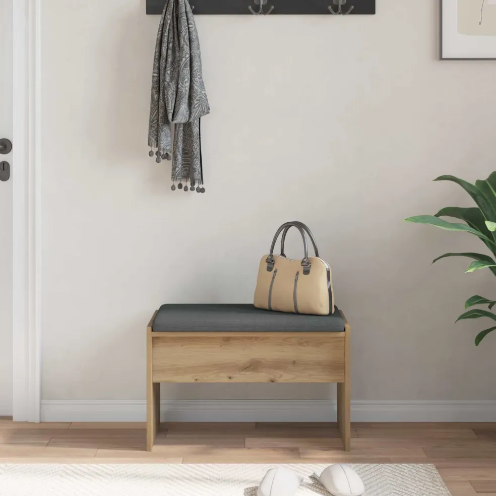 vidaXL Halbank Artisan Eiken 63 x 38 x 40 cm