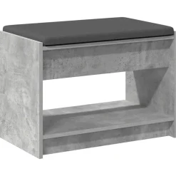 vidaXL Halbank Beton Grijs 63 x 38 x 45 cm